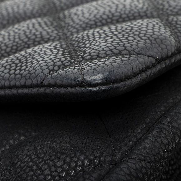 Chanel Matte Caviar Leather Chain Flap Clutch Bag - Picture 13 of 14